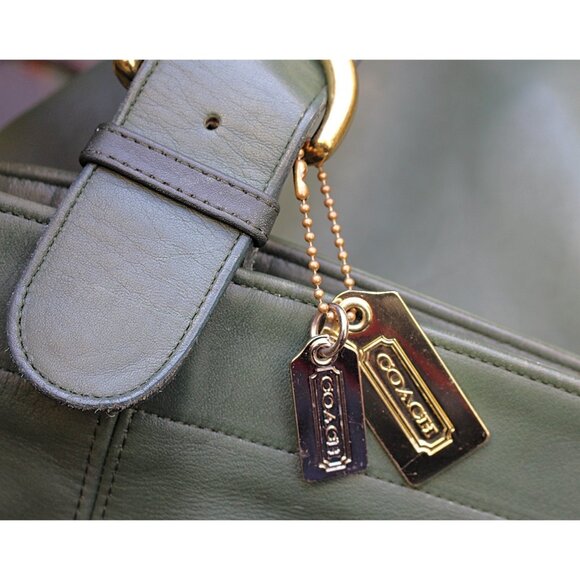 Coach Vintage - Soho Duffle Sac (Weekender) 4082 in Bottle Green, USA 1990s - Picture 9 of 14